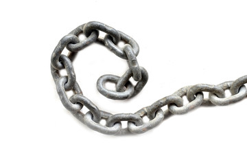 Obraz premium metal chain isolated on white