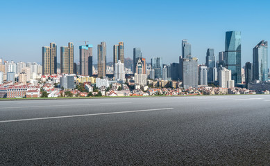 Urban roads and architectural landscape