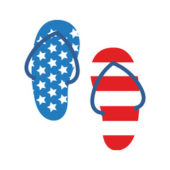 sandals with usa flag flat style