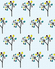 Elanance Floral motif pattern with color backgound