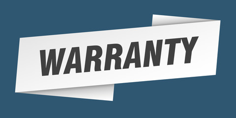 warranty banner template. warranty ribbon label sign