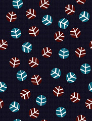 Elanance Floral motif pattern with color backgound