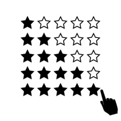 Fototapeta premium Rating icon. Rate status level for app isolated on white background