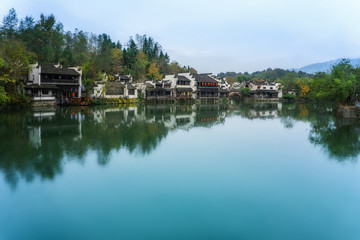 Fototapeta na wymiar Natural landscape of Huangshan ancient village..