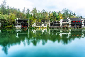 Obraz premium Natural landscape of Huangshan ancient village..