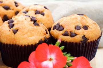 muffins and flowers