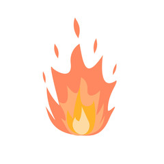 Fire. The flames of the fire. Vector illustration