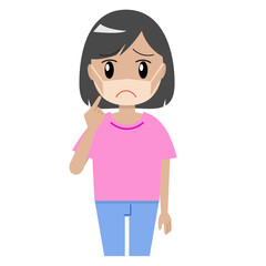 マスク日焼けの女性 4