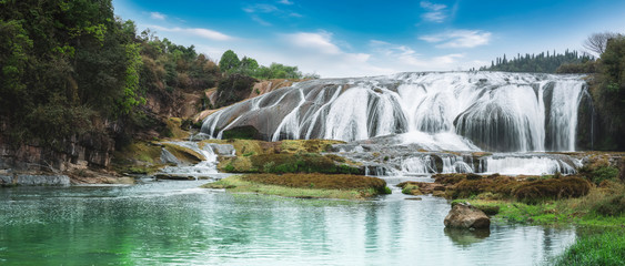Huangguoshu waterfall group, Guizhou, China..