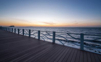 Fototapeta premium Beautiful sea view under sunset..
