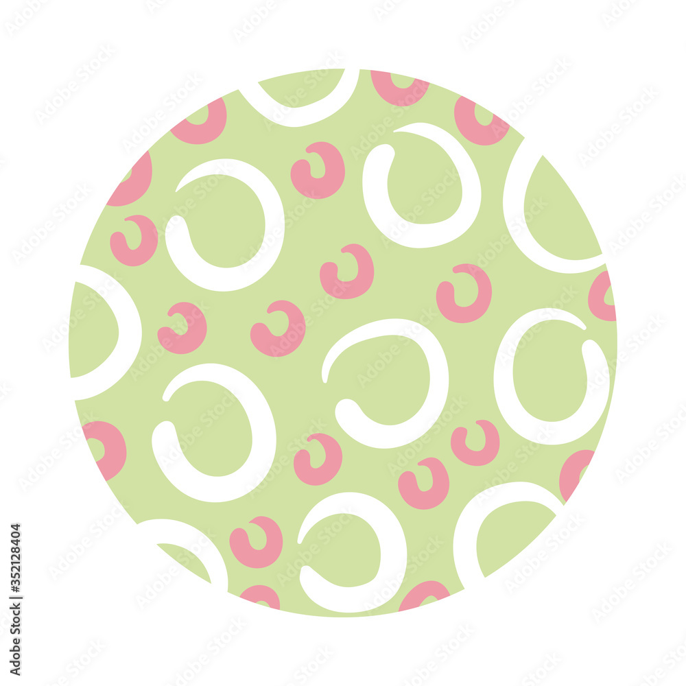 Poster circles organic pattern block style