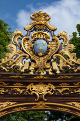 One of the ornate gates and fountains in Stanislas Place - Nancy - France