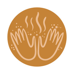 hands boho hand draw style