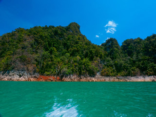 Khao Sok Lake on a sunny day