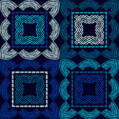 Obraz premium Seamless background. Geometry. Design with manual hatching. Ethnic boho ornament. Tribal motif. Vector illustration for web design or print.