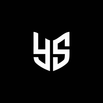 ys logo monogram with shield shape design template