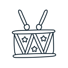 drum instrument line style icon