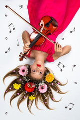 Girl with a violin