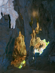 Inside of Pakarang Cave in Khao Sok Lake
