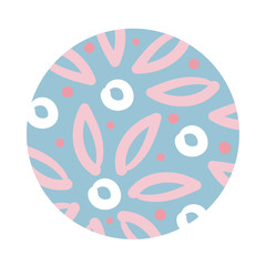 flowers organic pattern block style