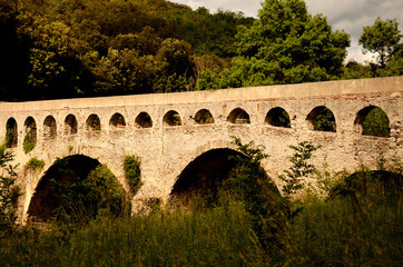 Ancient aqueduct in the countryside