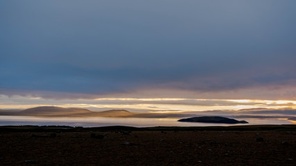 On the way to Gullfoss from Reykjavik in Iceland, a wonderful sunrise