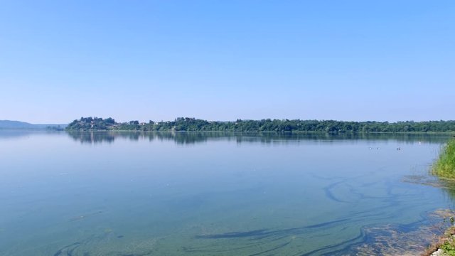 Varese Lake. In the area of Gavirate and Comerio. Italy
