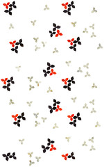 Elanance Floral motif pattern with color backgound