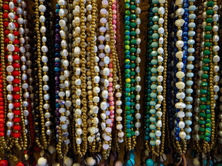 selling Souvenirs at the street market in Thailand