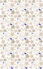 Elanance Floral motif pattern with color backgound