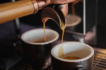 espresso coffee in a cup