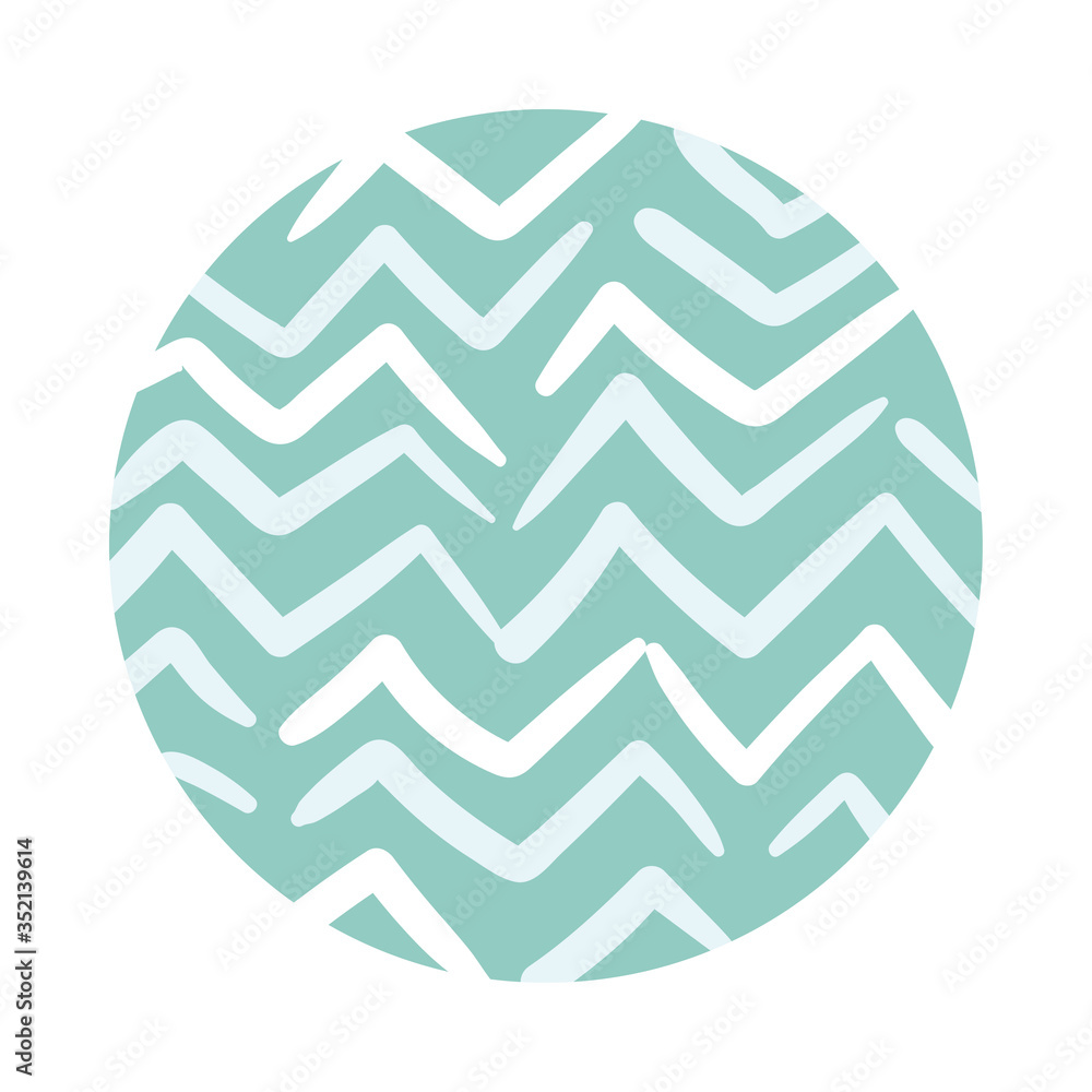 Poster zig zag organic pattern block style
