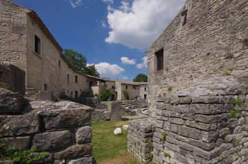 An entrance to the theater, archaeological site of Altilia, Sepino, Molise, Italy.