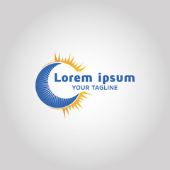 Solar vector logo design template