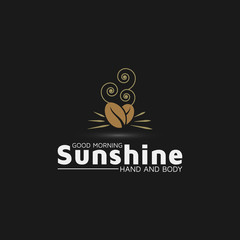 Sunshine coffee logo vector design inspiration