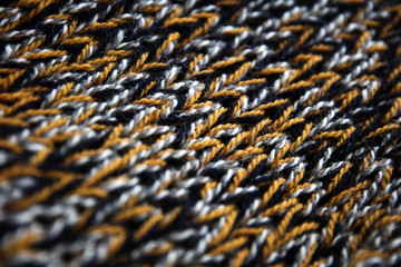 Detail of the handmade knitting texture