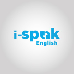 Speaking English vector logo design inspiration
