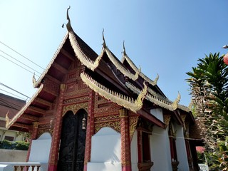 Fototapeta premium Beautiful viharn in Chiang Mai