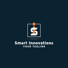 SI vector logo design template inspiration