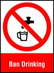 ban drinking no drinking water