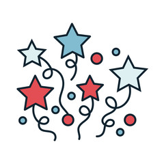 fireworks splash line and fill style icon