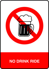 No drink and drive sign