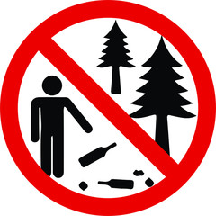 Do not litter sign camp sign