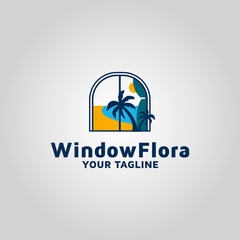 Modern Window vector logo design template inspiration