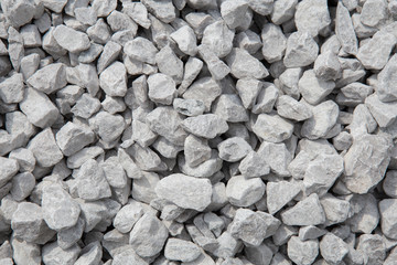 Crushed stone texture background. Crushed stone construction materials.