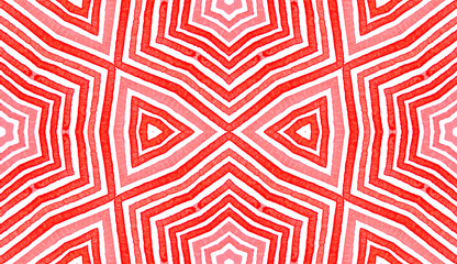 Pink red Geometric Watercolor. Delightful Seamless