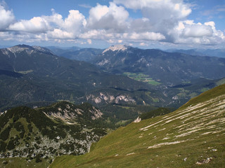 Hiking in the mountains. Austria travel, Achensee Area, Tirol
