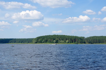 Obraz na płótnie Canvas Summer view of lake Seliger in Tver region, Russia