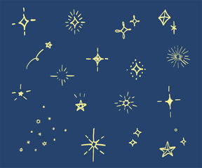 おしゃれでかわいい手書きの星のイラスト キラキラ 素材 Wall Mural Yugoro おしゃれでかわいい手書きの星のイラスト キラキラ 素材 Wall Mural Yugoro