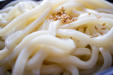 ざるうどんのクロースアップ